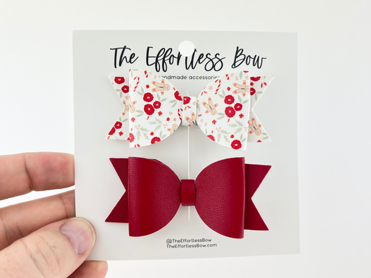 Red Poppy Christmas Bow