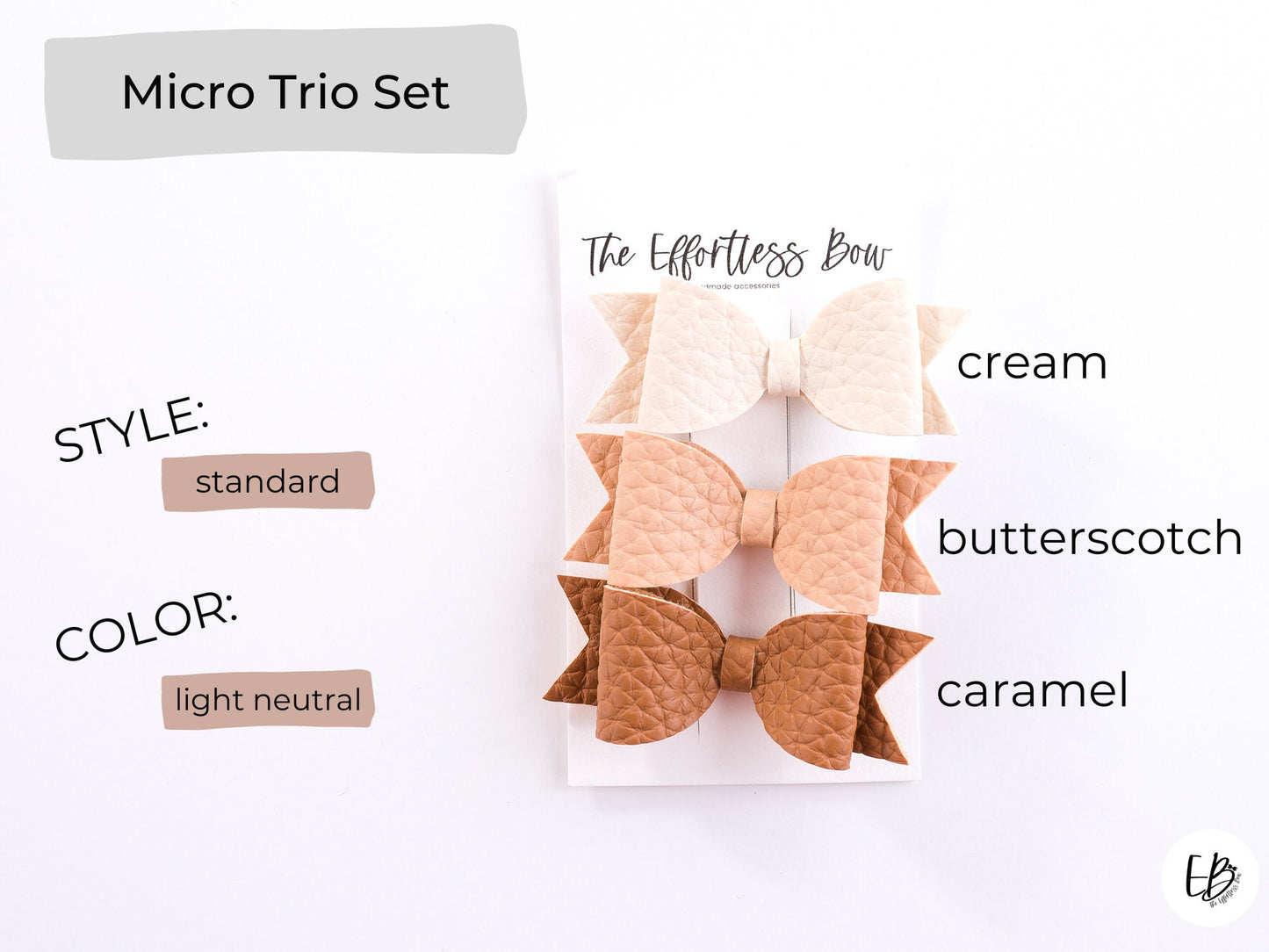 Neutral Micro Clip Trios