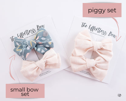 Sea glass Floral Hand Tied Bows